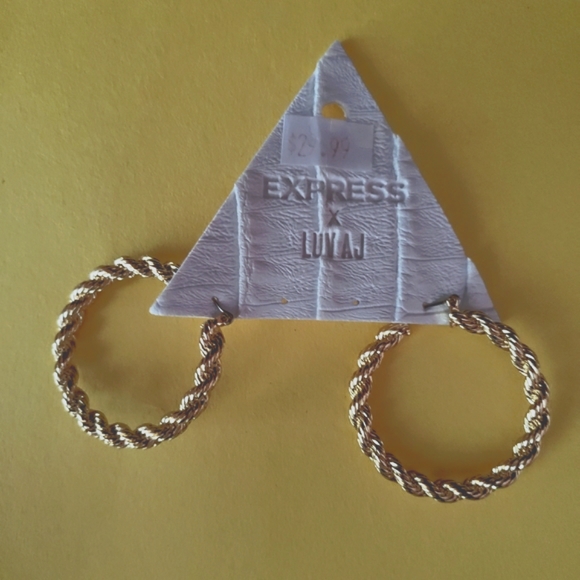 Express X LUJ AJ Hoop Earrings - Picture 3 of 7